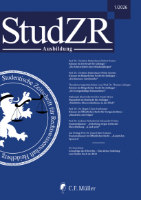 Cover eines Buchs aus der Reihe Studentische Zeitschrift f&uuml;r Rechtswissenschaft