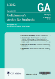 Cover Goltdammer's Archiv